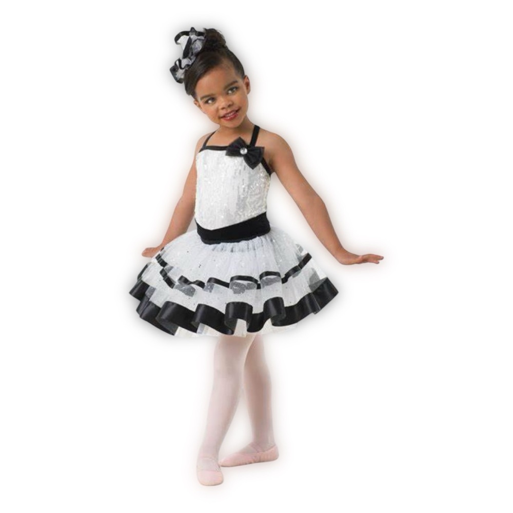 Kids Black and White Tutu Costume
